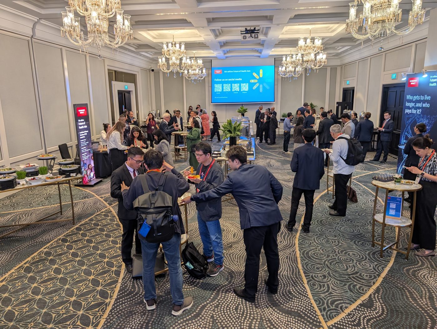 Delegates networking during the Future of Health Asia 2025 reception