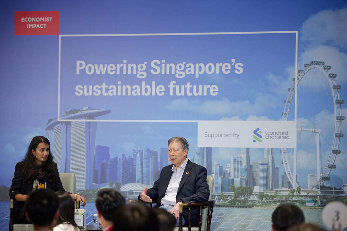 Panel discussion on stage for the Standard Chartered Salon